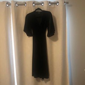 525 America Black Velvet Bell Sleeve dress